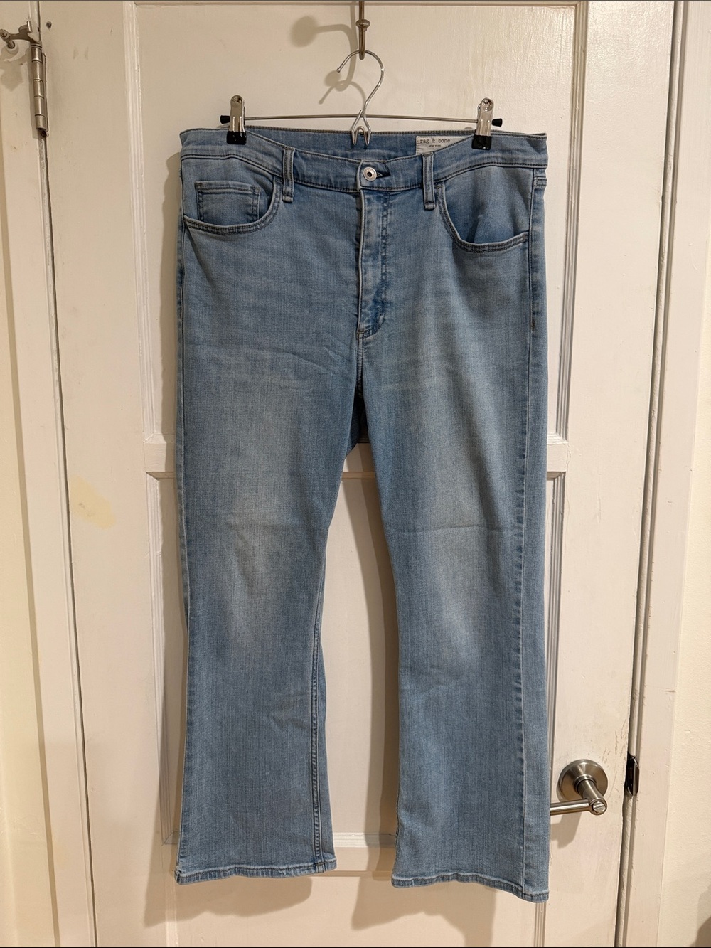 rag & bone Light Blue Wide-Leg Jeans